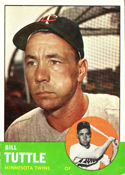 1963 Topps Baseball Cards      127     Bill Tuttle